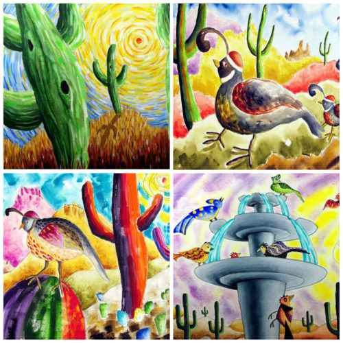 Various paintings by Brian Bill